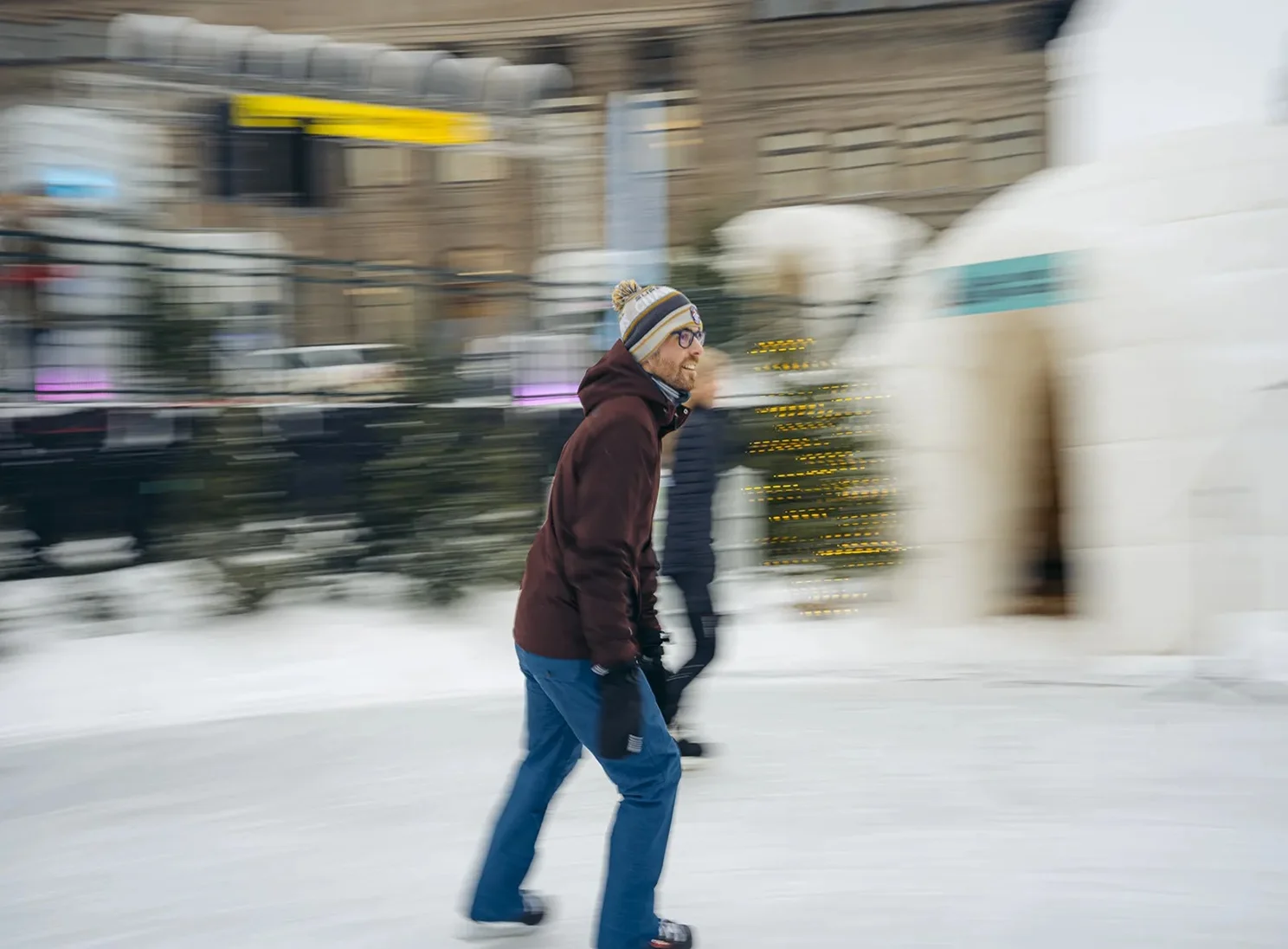 Image of a man ice skating